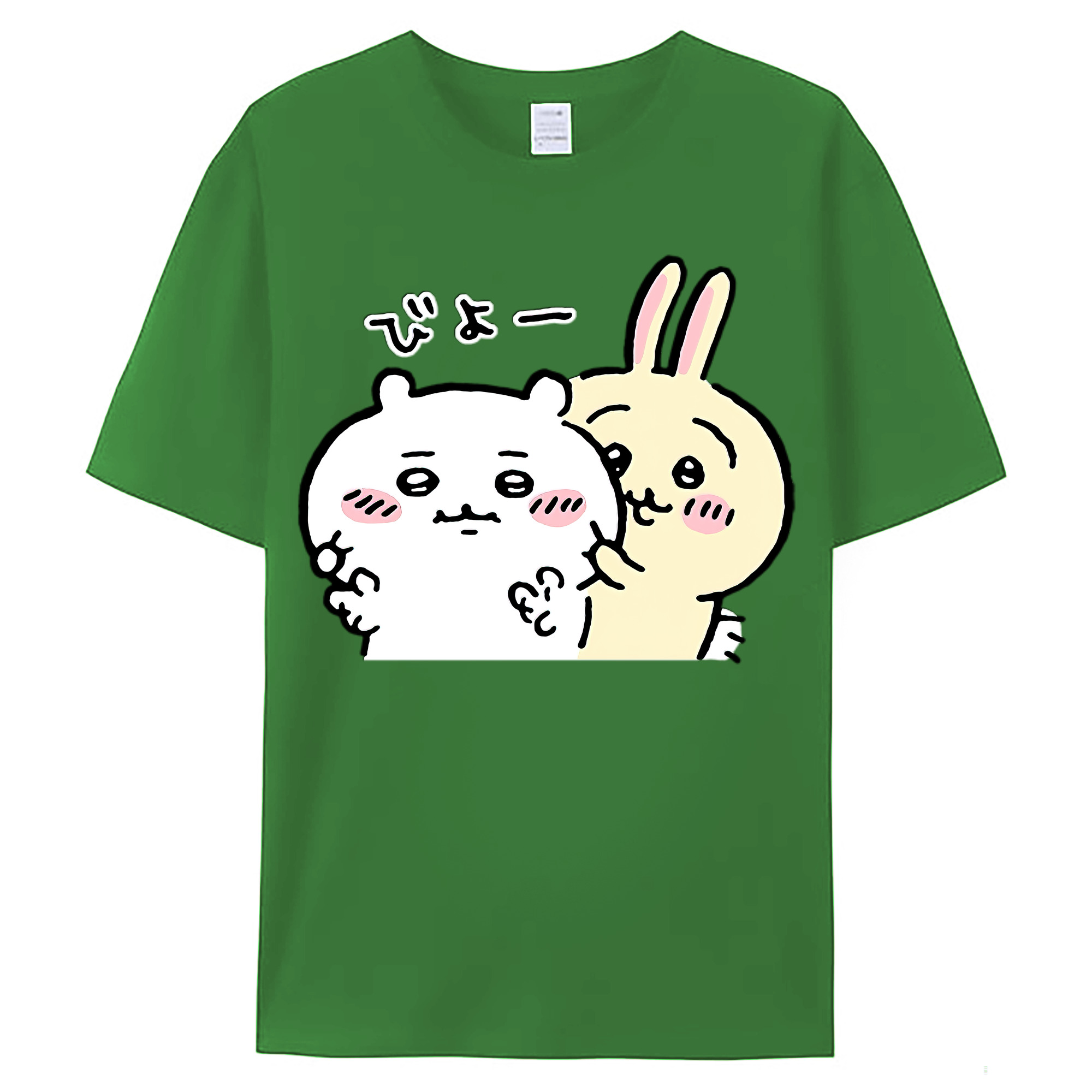 （画像用） ちいかわ うさぎ Chii-kawa usagi レディースカジュアルプリントTシャツ（綿100％）